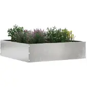 vidaXL Gazonrand 50 x 50 x 13 cm Roestvrij staal zilver