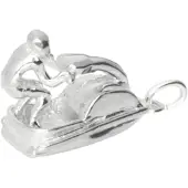 MOOYE ® - Collectie Zilveren Jetski massief kettinghanger