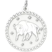 MOOYE ® - Collectie Zilveren Sterrenbeeld stier rond kettinghanger