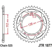 JT Sprockets Jt Jtr 1877-45 Achtertandwiel