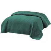 Cotton World Decoratieve Velours Sprei 170x210 cm Groen Visgraat