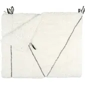 Intesi Sherpa Plaid Deken Wit met Zwart Patroon 130x160 cm