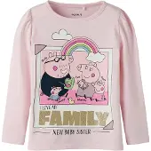 Name it Shirt 'NMFNORA PEPPA' goud / pink / rosa / zwart