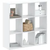 vidaXL Boekenkast 102x32x102 cm bewerkt hout wit