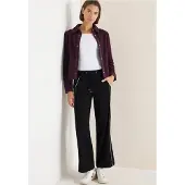 Cecil Dames Wide Legs broek met tape - Zwart - XXL