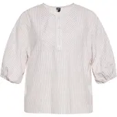Dreimaster Maritim Blouse lichtlila / wit