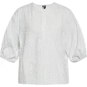 Dreimaster Maritim Blouse lichtblauw / wolwit