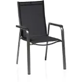 Kettler Cirrus Silver-Line stapelstoel aluminium/buitenstof 2 stuks