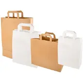 Papstar Draagtas met handvat 32 x 17 x 27 cm Wit 50 Stuks