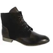 Hush puppies Farland Enkellaarsjes Leer Donkerbruin Schoenen Dames H506631 B34B