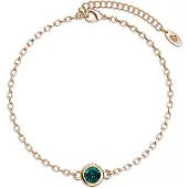 MYC Paris Geboortesteen armbanden - Roségoud en donkergroen