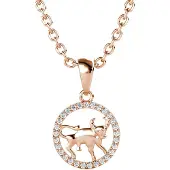 MYC Paris Stier Zodiac hangers - Roségoud en kristal
