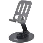 Tuniq Telefoon- en tablethouder desk - opvouwbaar - Zwart