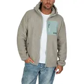 Riverso Heren Jas RIVLennox regular fit Grijs 5XL Volwassenen Teddy fleece hoodie | Teddy jas