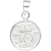 MOOYE ® - Collectie Zilveren Dubbeltje 10 cent kettinghanger