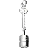 MOOYE ® - Collectie Zilveren Zuiger groot kettinghanger