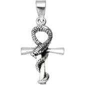 MOOYE ® - Collectie Zilveren Ankh met slang kettinghanger
