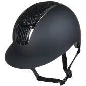 HKM rijhelm Glamour Shield - zwart / zwart - 53-55 (S)