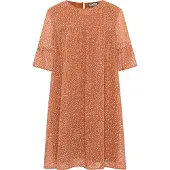Dreimaster Jurk 'Zitha' lichtblauw / grasgroen / oranje