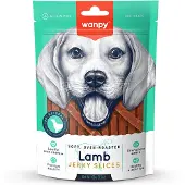 WANPY 3x100 gr soft oven-roasted lamb jerky slices hondensnack