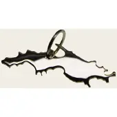 MOOYE ® - Collectie Zilveren Landkaart St. Thomas ketting hanger