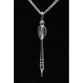 MOOYE ® - Collectie Zilveren Dartpijl ketting hanger - middel