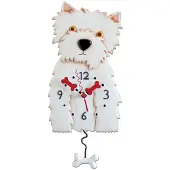 Allen Designs Grappig klokje westie hondje
