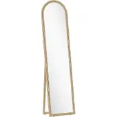 HOMCOM -Volledige Spiegel-PS, Gehard Glas-40x3,7x160cm-Beige