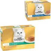 Gourmet 96x85g Rund/Kip/Lam/Kalkoen/Groenten Gold Kattenvoer