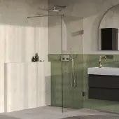 Brauer Void Inloopdouche 80x200cm - Geborsteld RVS PVD - Veiligheidsglas - Douche, Douchewanden, Inloopdouche, Vaste Wand - 8720359357908