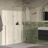 Brauer Void Inloopdouche 100x200cm - Zijwand 40cm - Geborsteld RVS PVD - Veiligheidsglas - Douche, Douchewanden, Inloopdouche, Vaste Wand Met Zijwand - 8720359357182