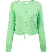 Mymo Gebreid vest lichtgroen