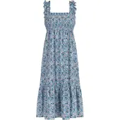 Mymo Zomerjurk lichtblauw / spar / rosa / wit