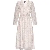 Dreimaster Jurk lichtbruin / groen / pastelroze / offwhite