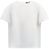Dreimaster Blouseshirt met kant Meisje wit