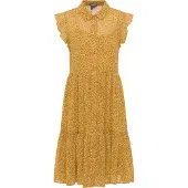 Dreimaster Blousejurk donkergeel / groen / wit