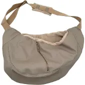 BABOO Leren Hondendraagzak - Puppy Draagzak - Honden Draagzak - Luxe Hondentas - Ergonomische Draagzak Hond - Handgemaakt - Beige - Maat M = tot 7,5 kg