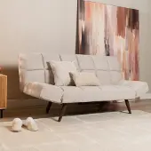 Bronx Slaapbank 1,5 persoons Timo gerecyclede stof beige