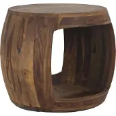 Wohnling Bijzettafel sheeshamhout 50 cm rond