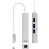 Nanocable USB 3.0 naar Gigabit Ethernet adapter 10.03.0404, zilverkleurig