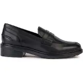 Geox D Walk Pleasure F Leren Dames Zwarte Mocassinschoenen
