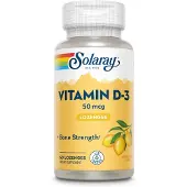 Solaray , Vitamine D-3 Zoetjes, Lemon Flavor, 50 mcg, 60 Zoetjes