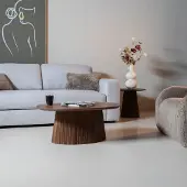 Giga Meubel Salontafel Salvador Walnoot Ovaal 90cm