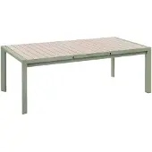 Hespéride Uitschuifbare tuintafel voor 10 personen van aluminium met houteffect ÉVASION
