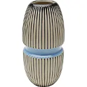 Kare Vaas Calabria, blauw/beige, porselein, handgemaakt Calabria, blauw, Woon-/ Eetkamer, Keramiek, Design