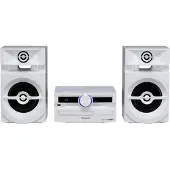 Panasonic SC-Ux104EG, Mini audiosysteem voor thuisgebruik, Wit, 1 toren, 300 W, 2-weg, 13 cm
