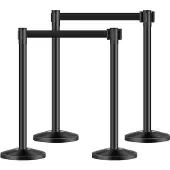 Vevor Crowd Control Barrier-palen (4-pack) met 4 intrekbare banden