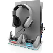 Freaks and Geeks - RGB Cooling and Charging Station - PS5 / PS5 Slim (White)