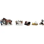 Santaville Farm Animals Polyresin 10cm 5 stuks