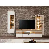 Wohn-Concept Fresno TV/woonkameroplossing Materiaal hout wit mat/artisan eiken